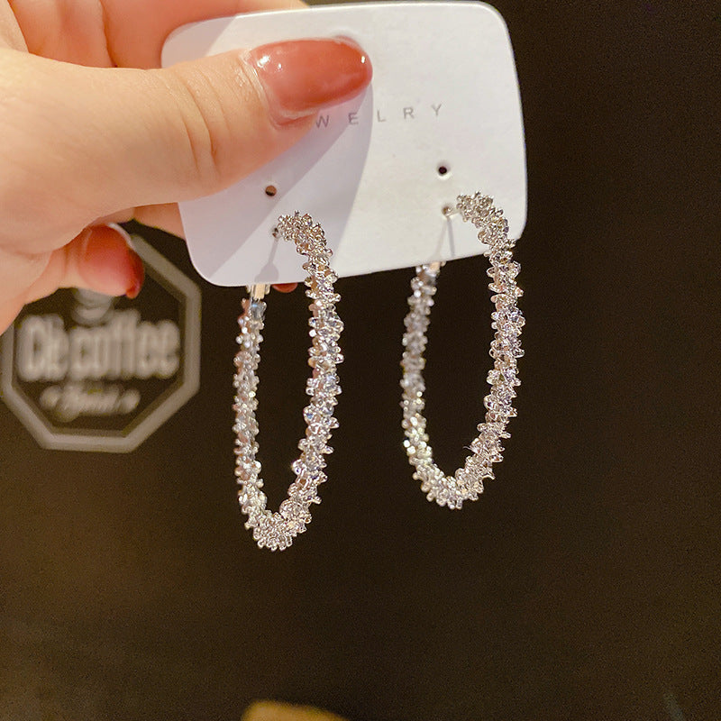 Super Fairy Fashion Metal Big Circle Earrings