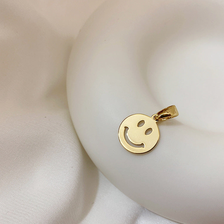 Colliers féminins avec pendentif Smiley en métal ours transparent