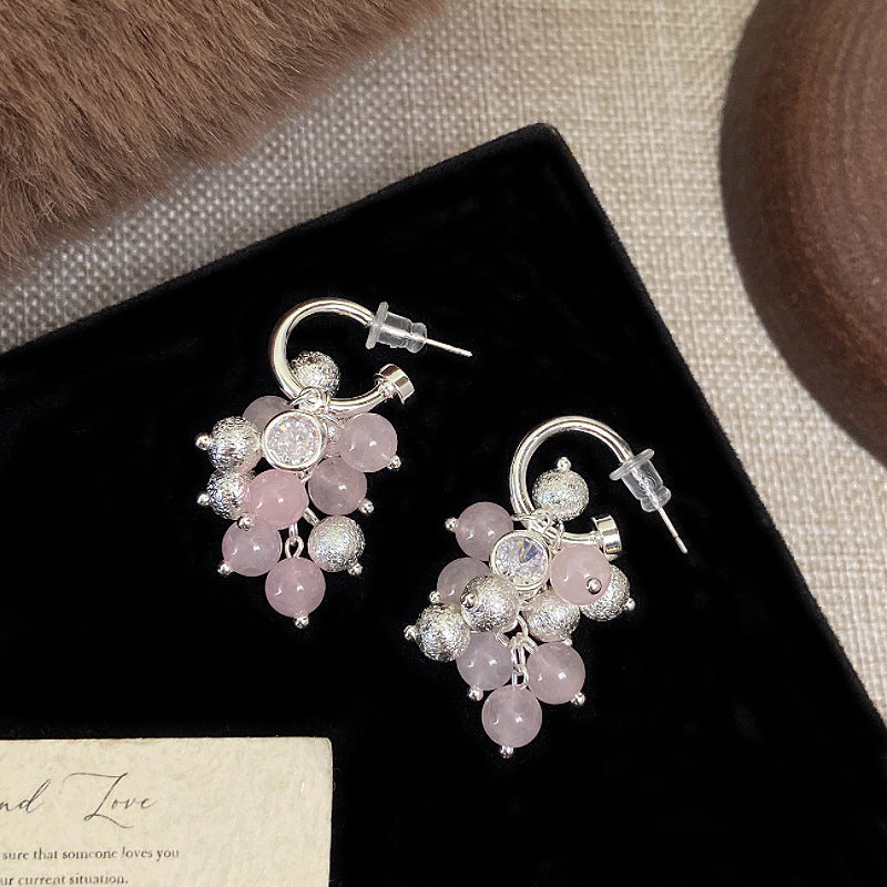 Women's Tigereye Brushed Vintage For Amethyst Niche Personality Premium Pink Rings