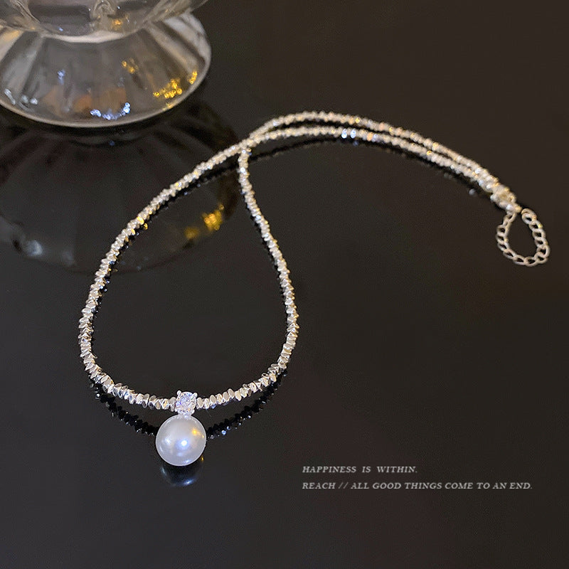 Colliers légers à chaîne de clavicule avancée au design perlé pour femmes