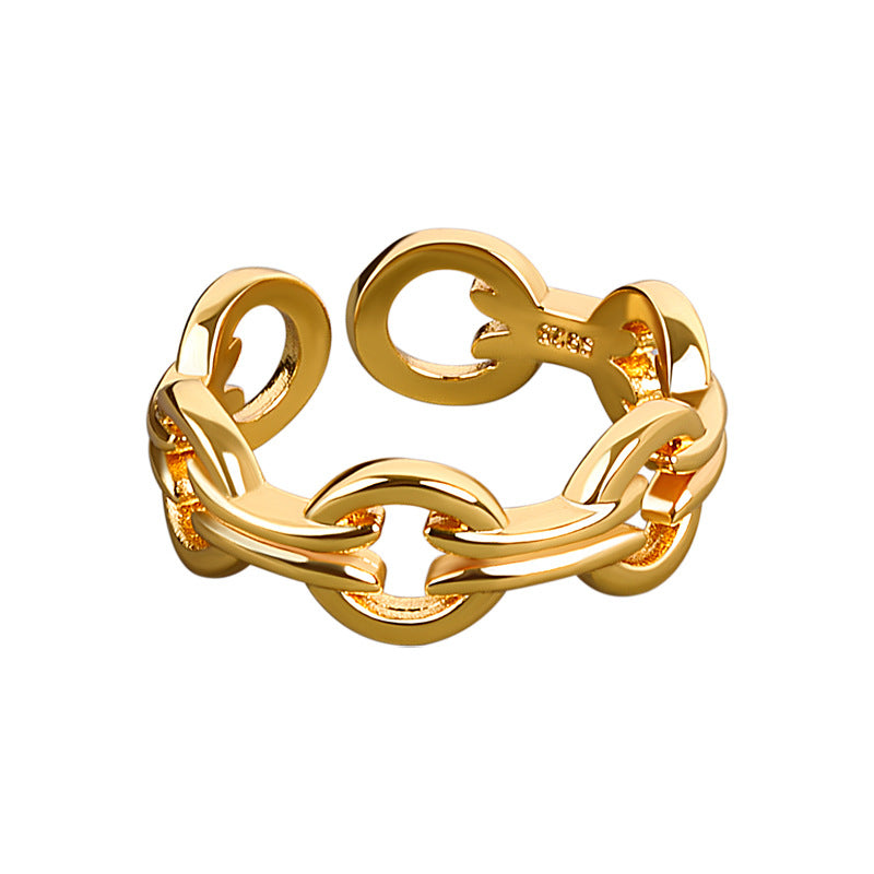 Style Cold Line Einfache offene Metallringe