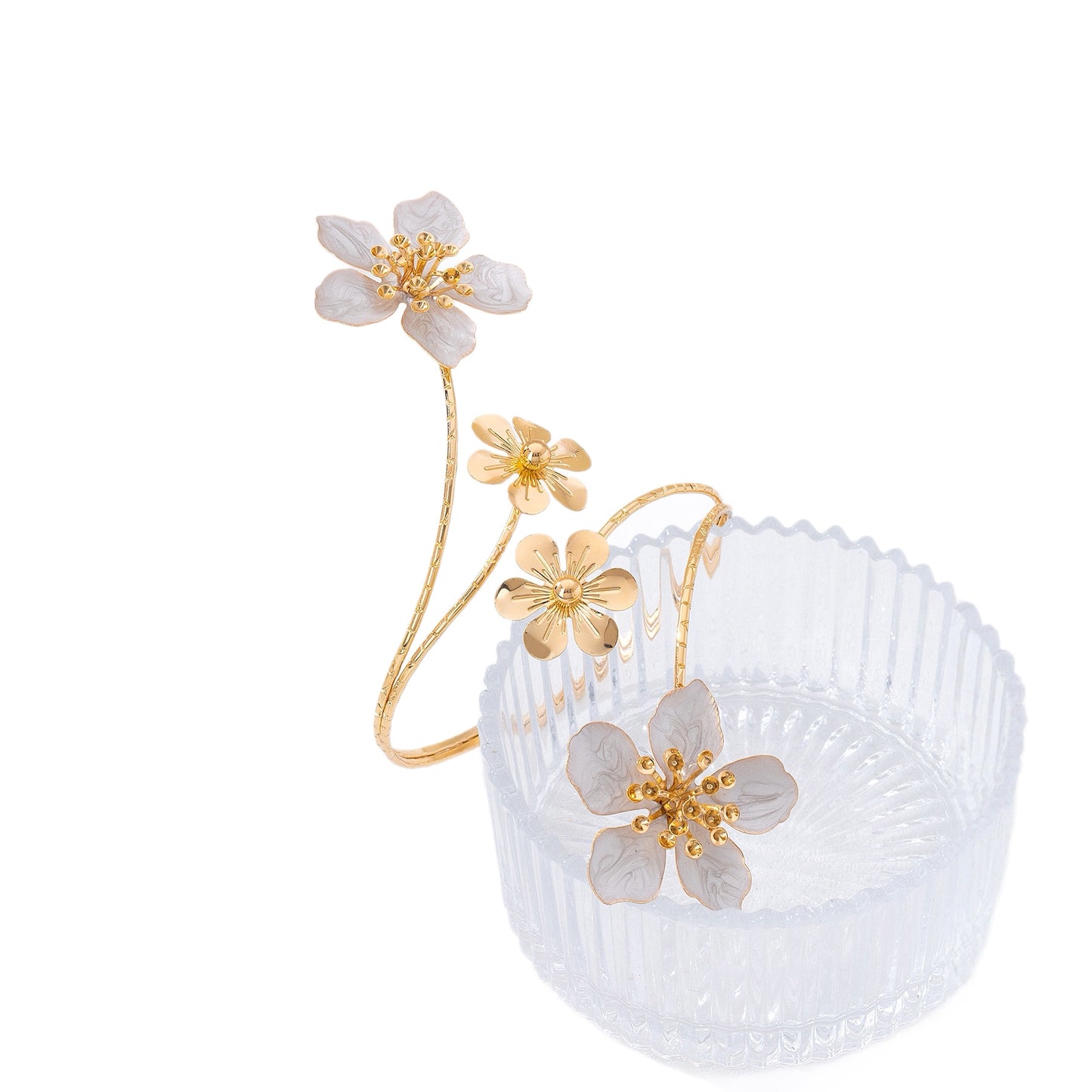 Flowers Armband Metal Opening Fashion Five Petal Flower Bracelet