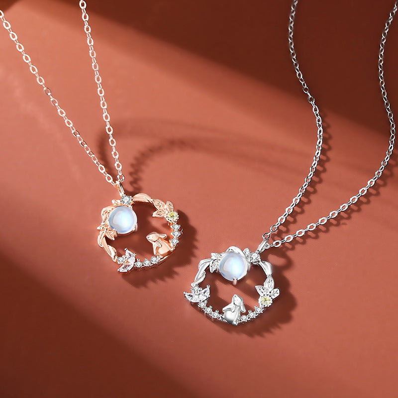 Colliers Mori en forme de lapin pour femmes, Design en argent Sterling, mode nationale