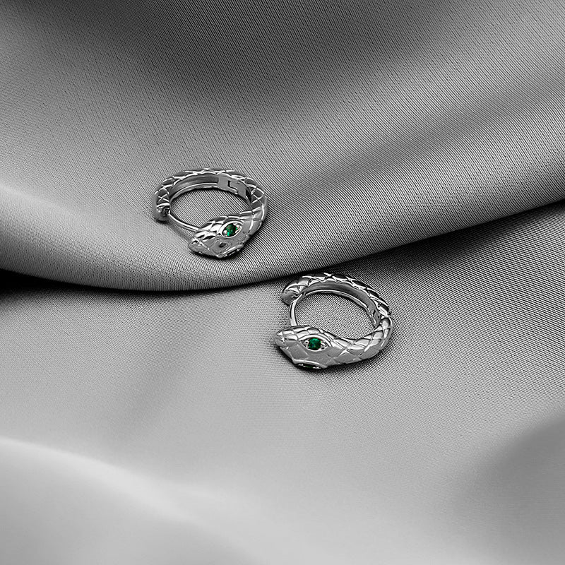 Light Luxury Snake-shaped Ear Clip Metallic Earrings