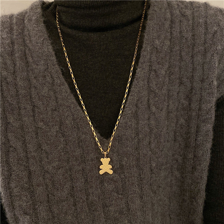 Colliers à chaîne de pull longs en acier Colorfast Bear