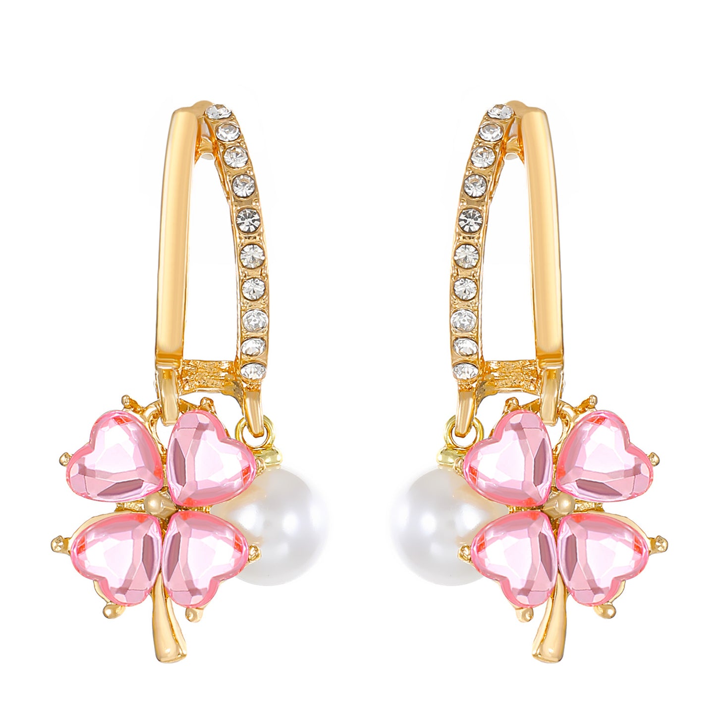 Women's Flower Pearl For French Entry Lux Sweet Earrings