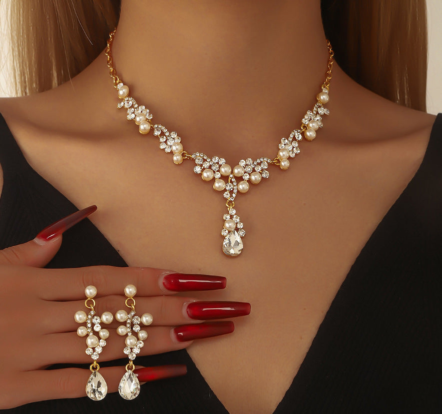 Alloy Suite Bridal Wedding Over Rhinestone Rings