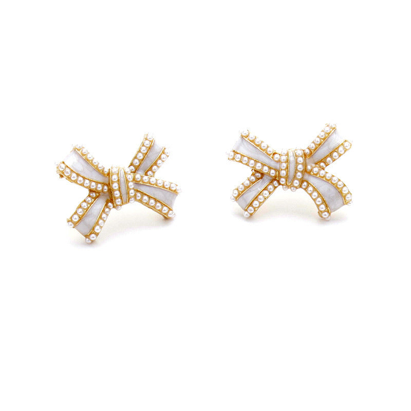 Imitation Pearl Bow Female Clavicle Chain Necklace