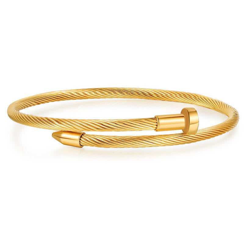 Stainless Steel Miami Cuba Clip Chain Flat Rope Bracelets
