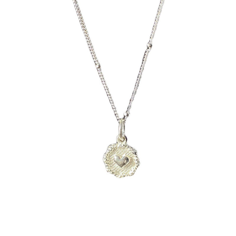 Women's Heart Double-sided Temperament Korean Style Light Luxury Minority Commute Clavicle Necklace