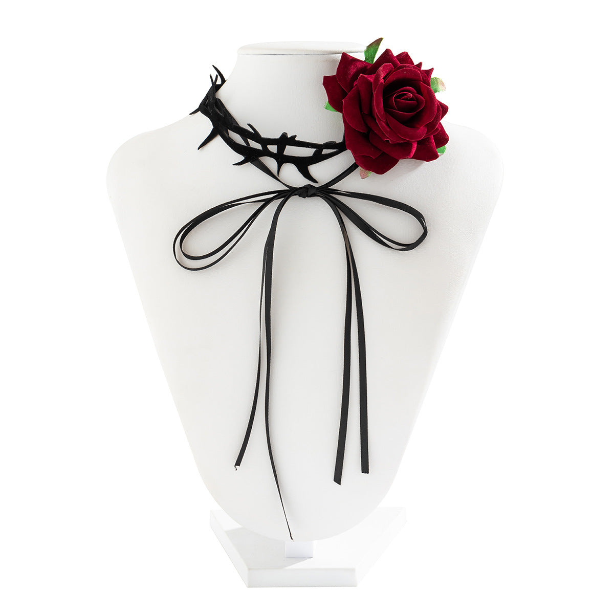 Ornement pour femmes Veet collier de fleurs plante grands colliers