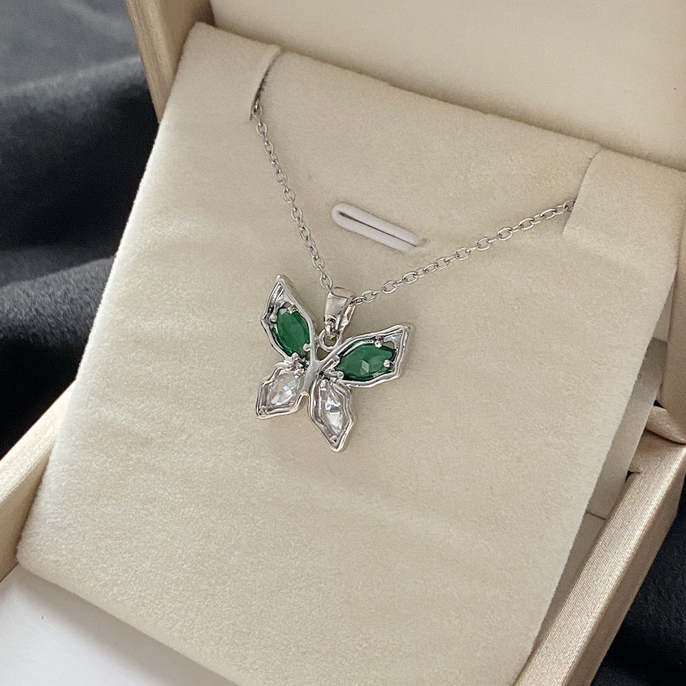 Micro Inlaid Zircon Flower Short Style Versatile Necklaces