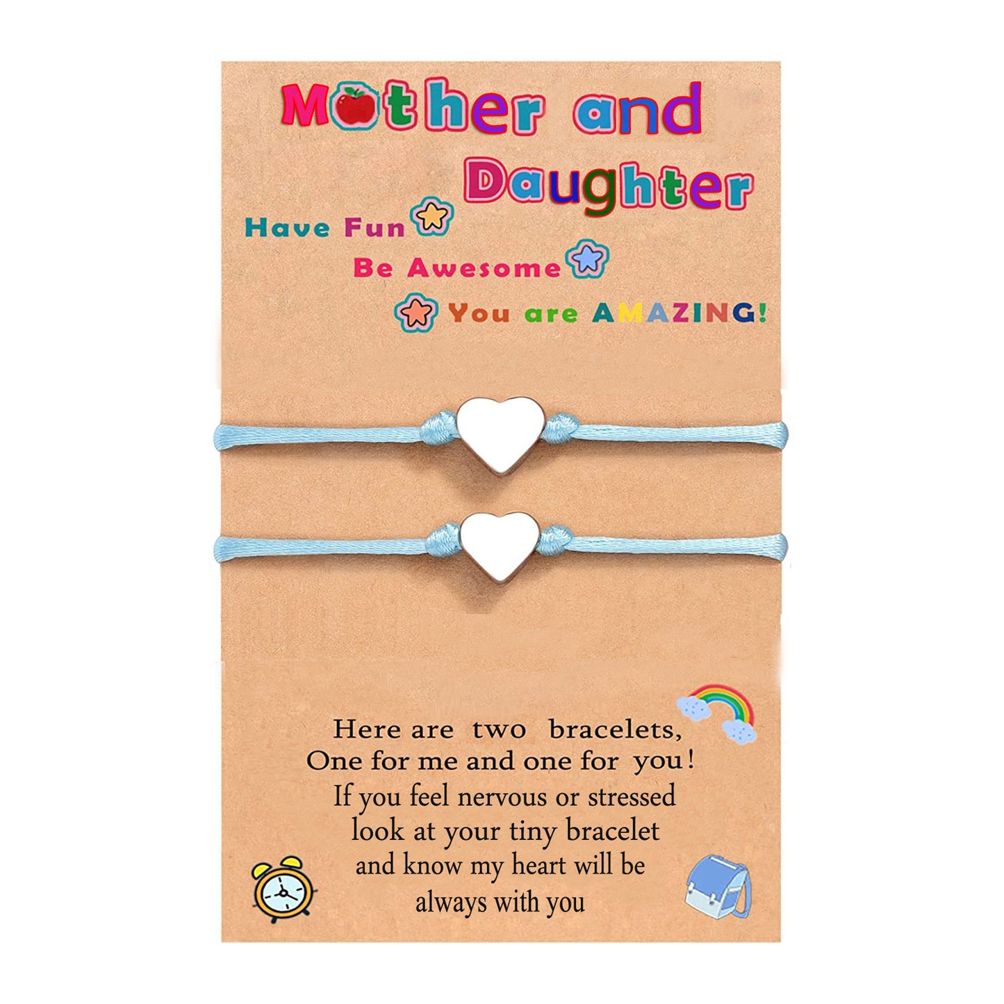 Copper Small Heart-shaped Rubber Stopper Buckle Bracelets