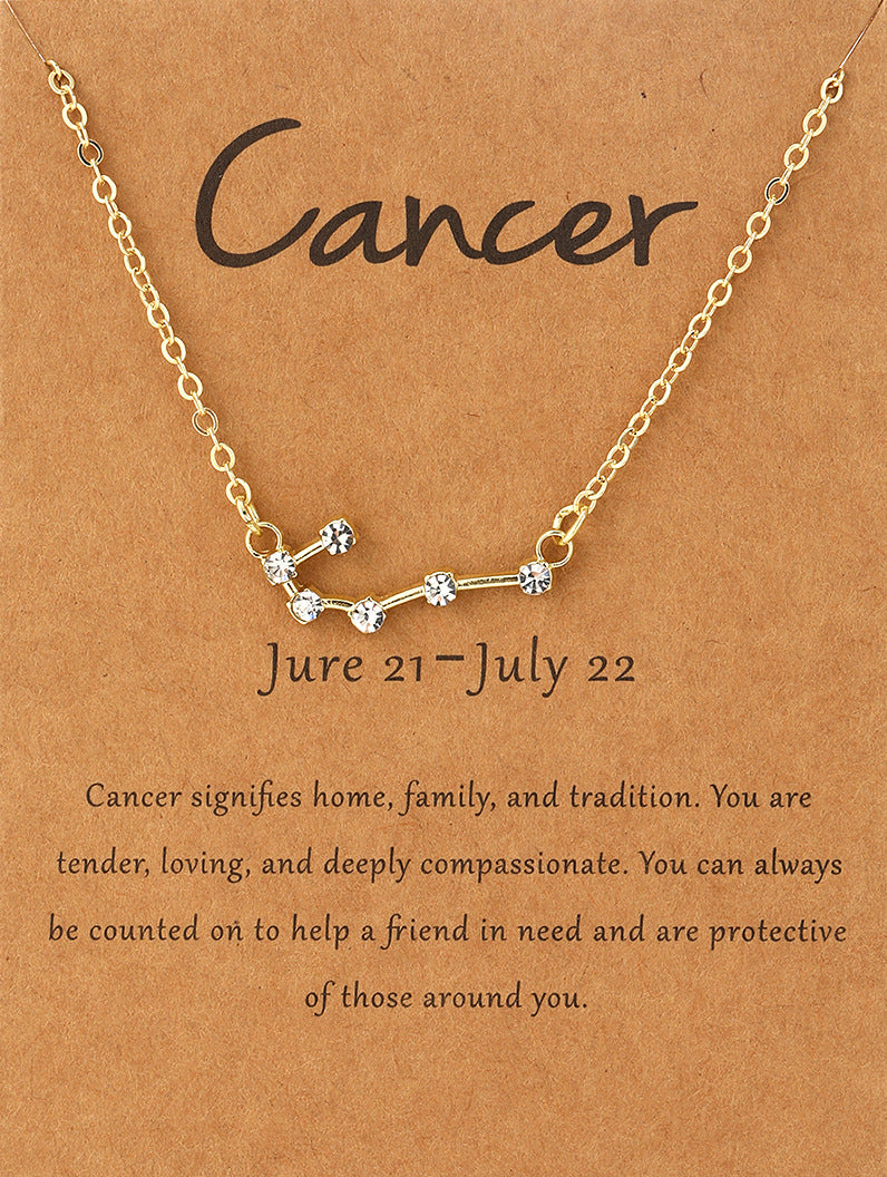 Style Simple Accessories Design Zircon Constellation Necklaces