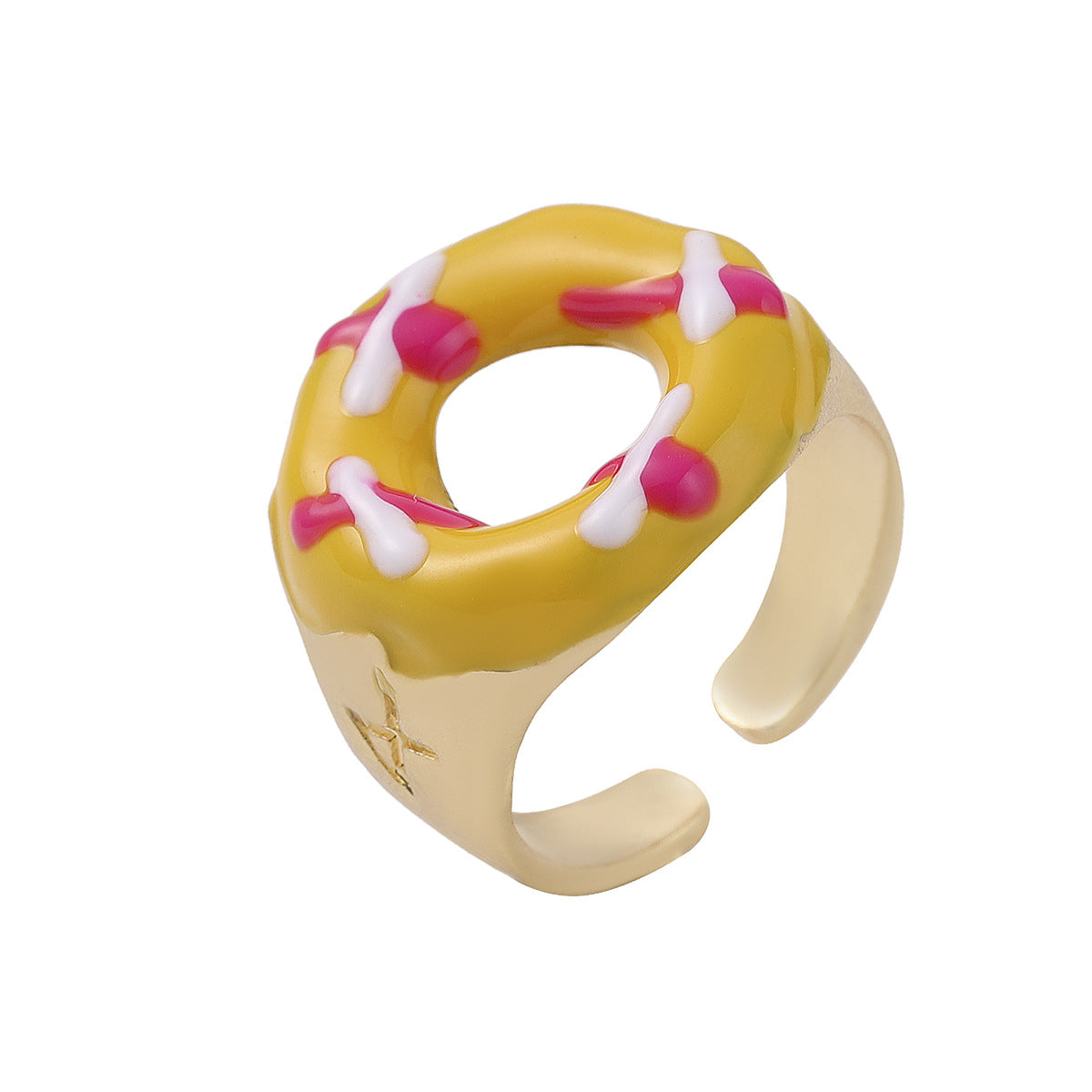 Creative Alloy Drip Donut Hip Hop Rings