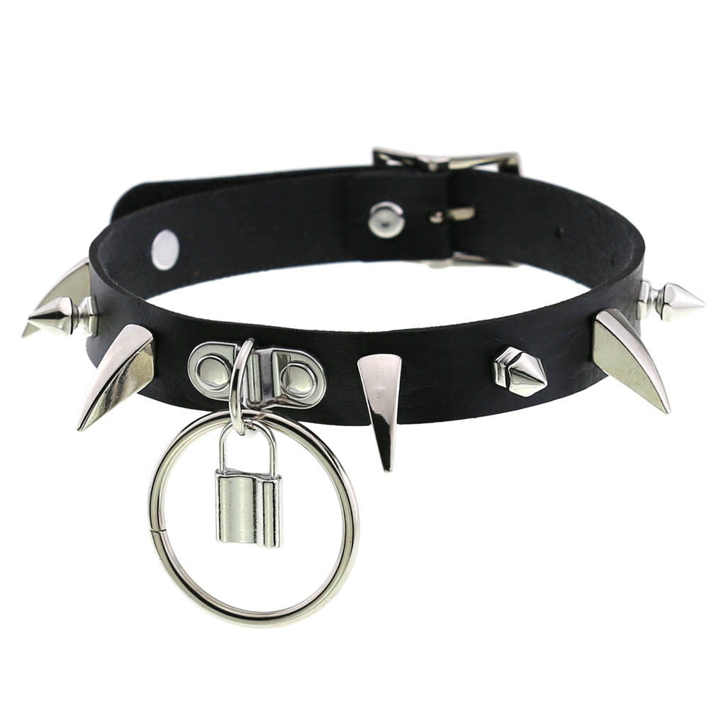 Collier à rivets en corne de cuir, colliers suspendus de personnalité