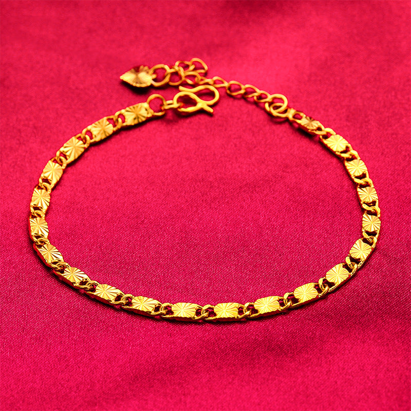 Reverse Mold Simple Chopin Twist Flat Alluvial Live-Armbänder für Damen