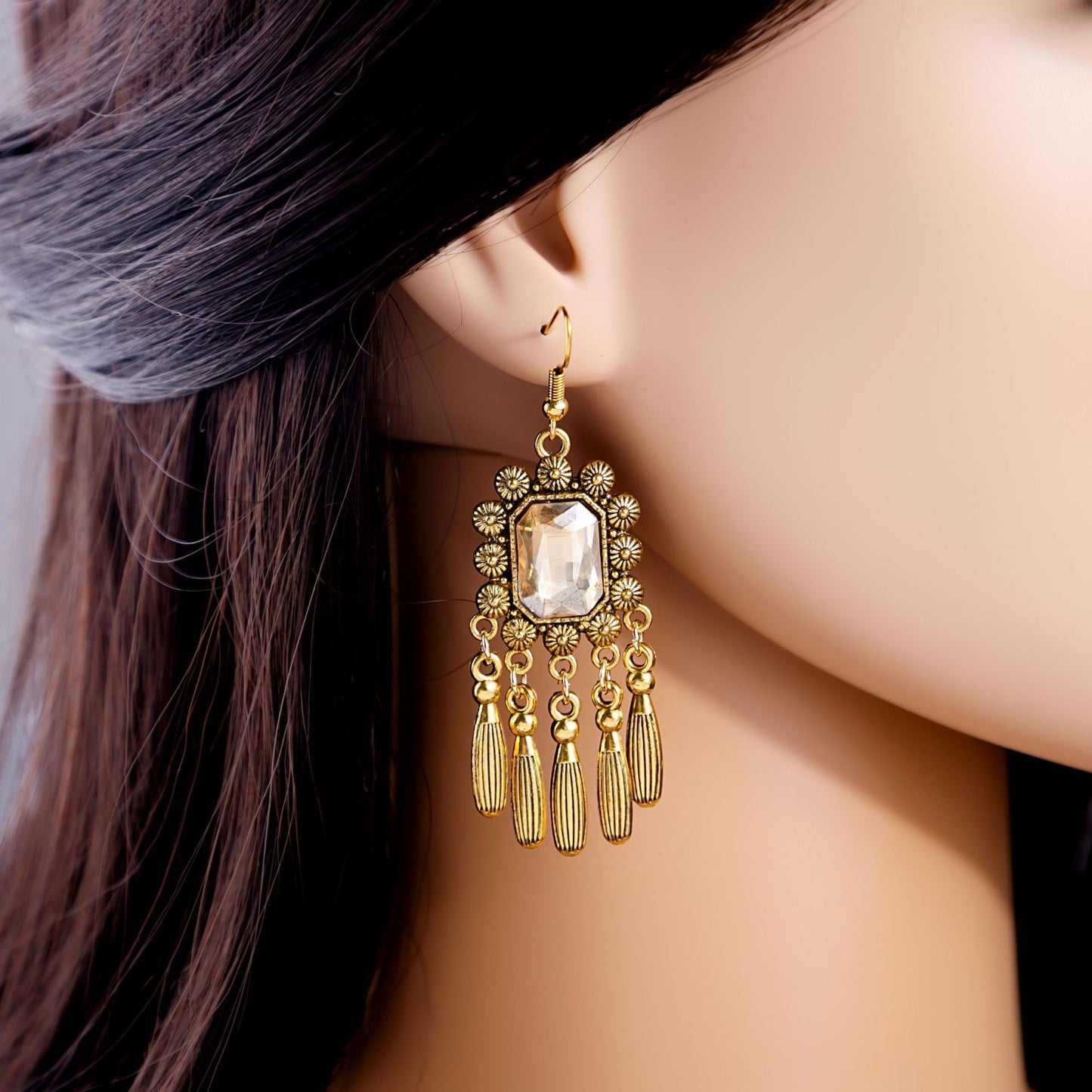 Bohemian Style Turquoise Vintage Ethnic Tassel Earrings