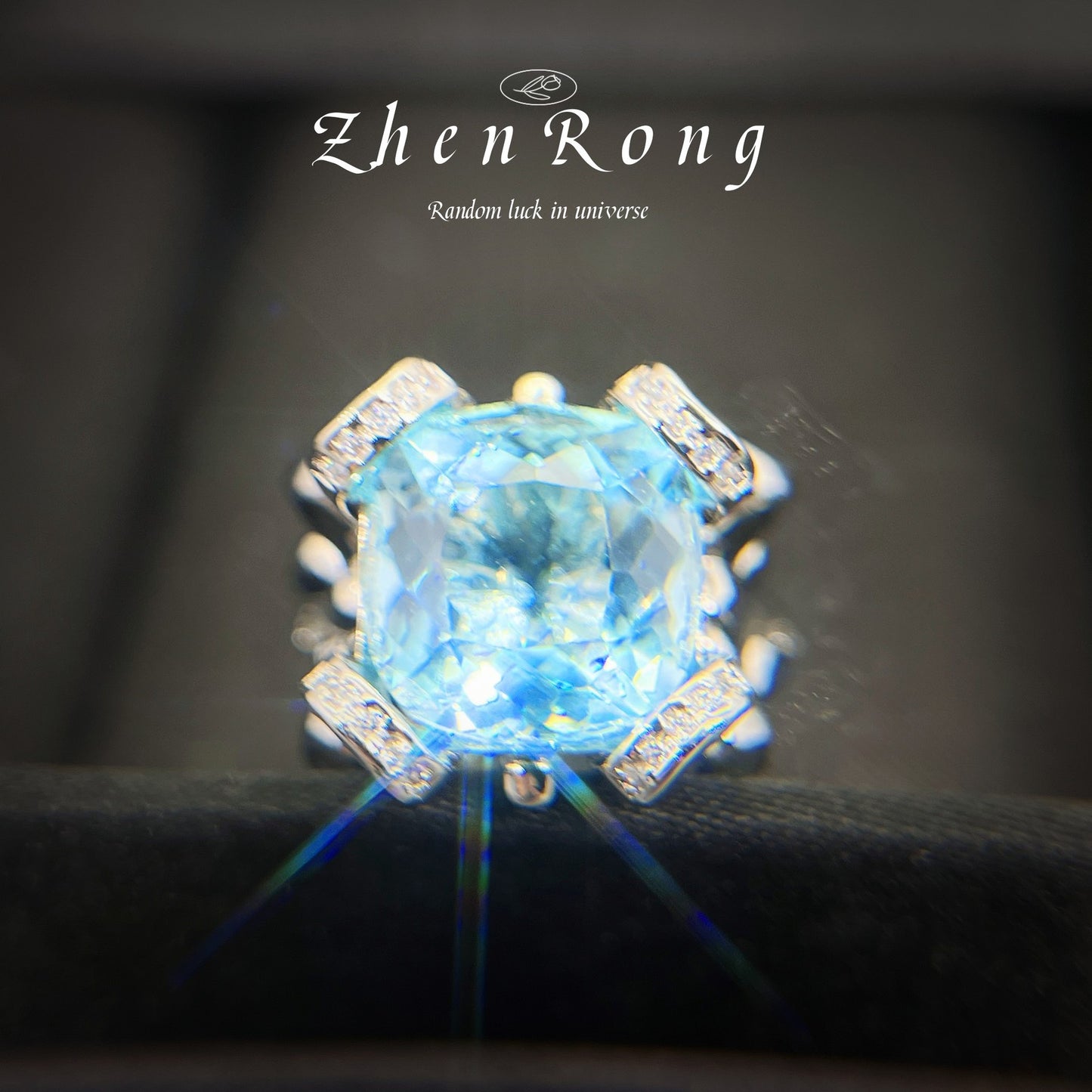 Topaz Blue Large Carat Emerald Split Diamond Amethyst Yellow Rings