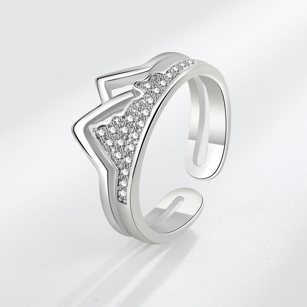 Women's Design Open Fashion Inlaid Zirconium Simple Rings