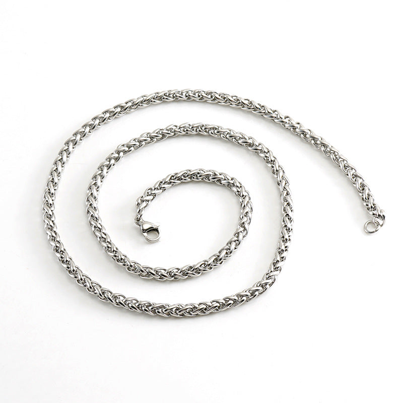 Steel Gold Keel Chain Pendant Finished Necklaces