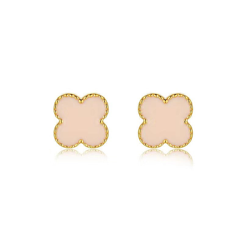 Four Leaf Clover Ear Elegant Sapphire Earrings