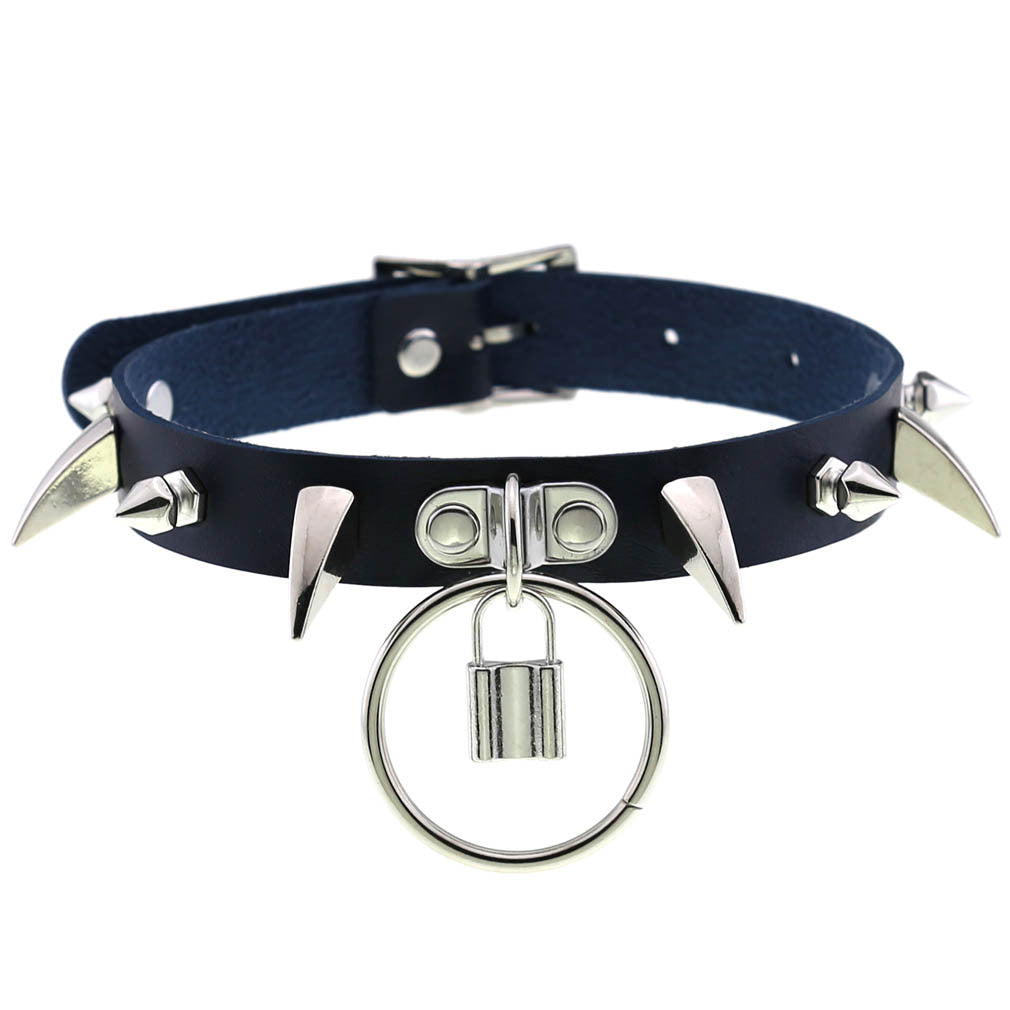 Collier à rivets en corne de cuir, colliers suspendus de personnalité