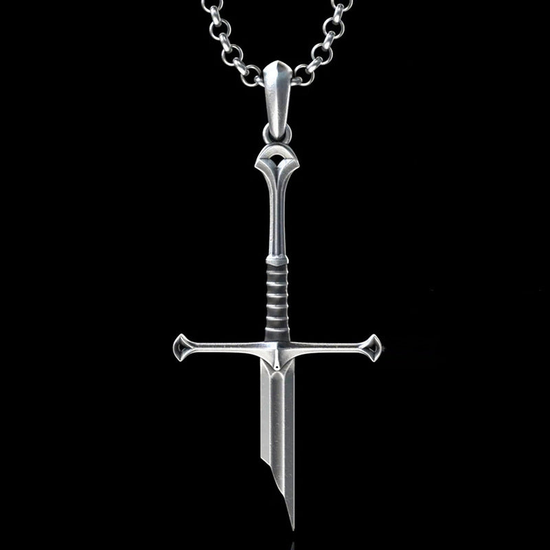 Sier – colliers avec pendentif en forme d'épée brisée, croix de samouraï