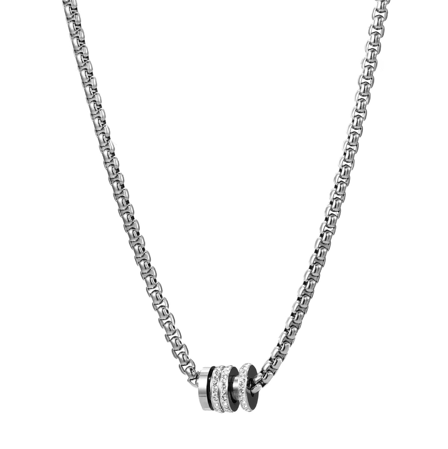 Women's & Men's High-grade Cool Titanium Steel Trendy Twin Necklaces
