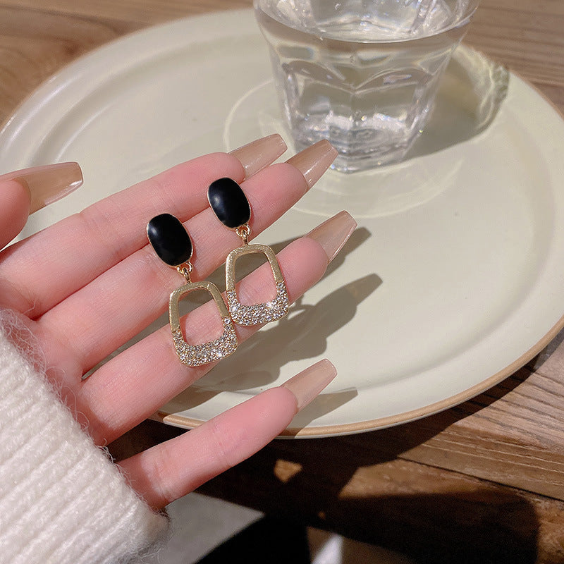 Sier Needle Geometrisch, trendig, glänzend, fortgeschrittene Ringe für Damen