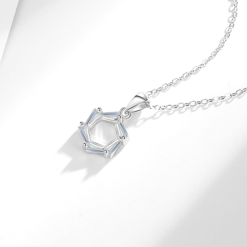 Women's Sier Cold Geometric Circle Simple Clavicle Necklaces