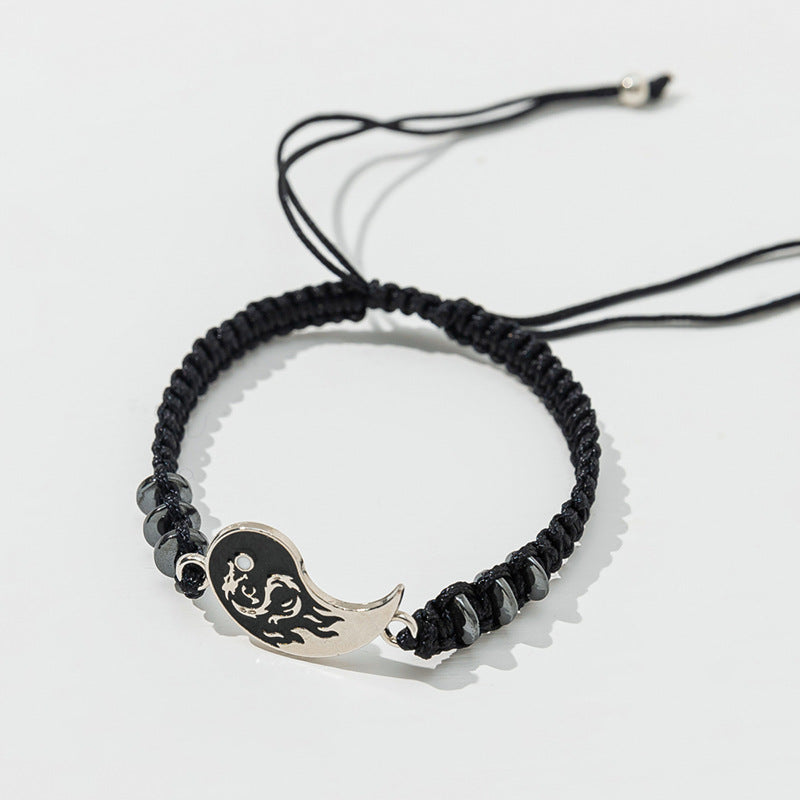 Drachentotem geflochtene handgewebte Hämatit-Tai-Armbänder für Paare