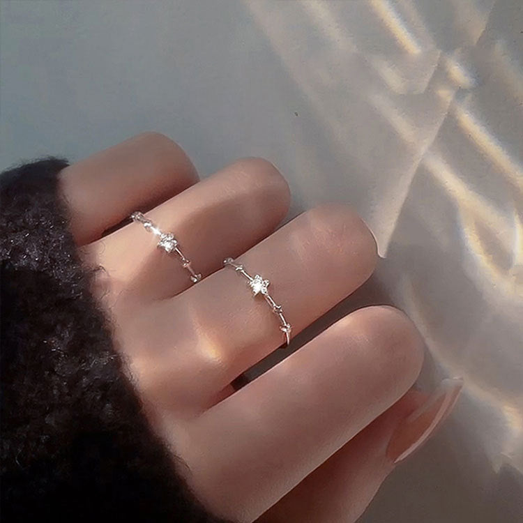 Bagues en Zircon pour femme, vent froid, haut sens