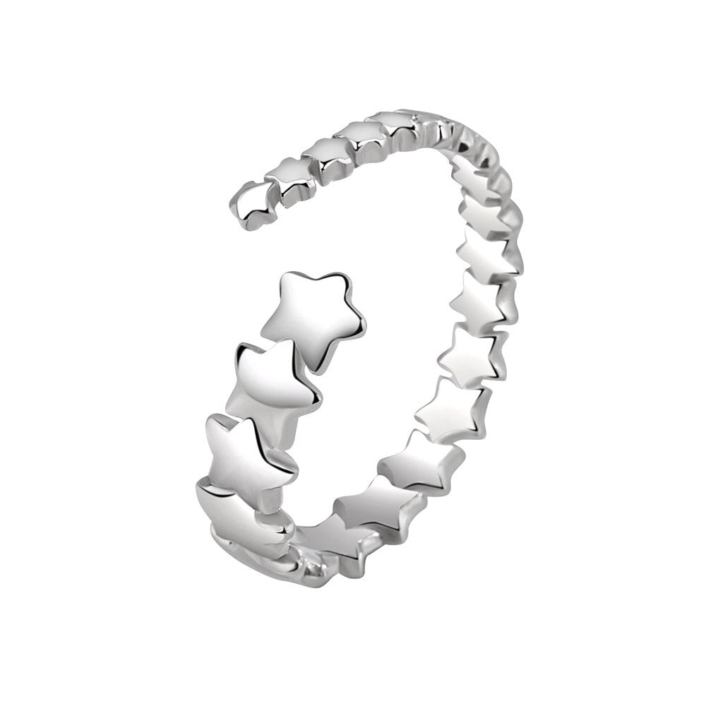 Retro Sense Pentagram Female Simple Cold Rings