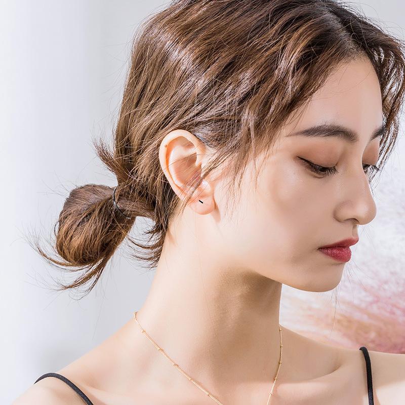 Boucles d'oreilles à épingle transparente en plastique pour femmes
