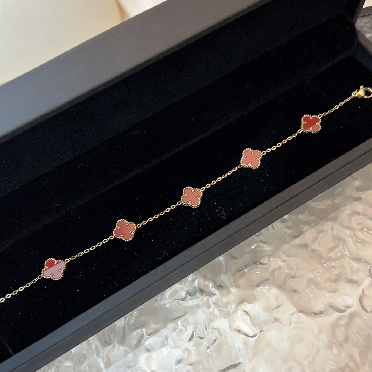 Colliers de trèfle fritillaire naturel de luxe léger et exquis en Zircon