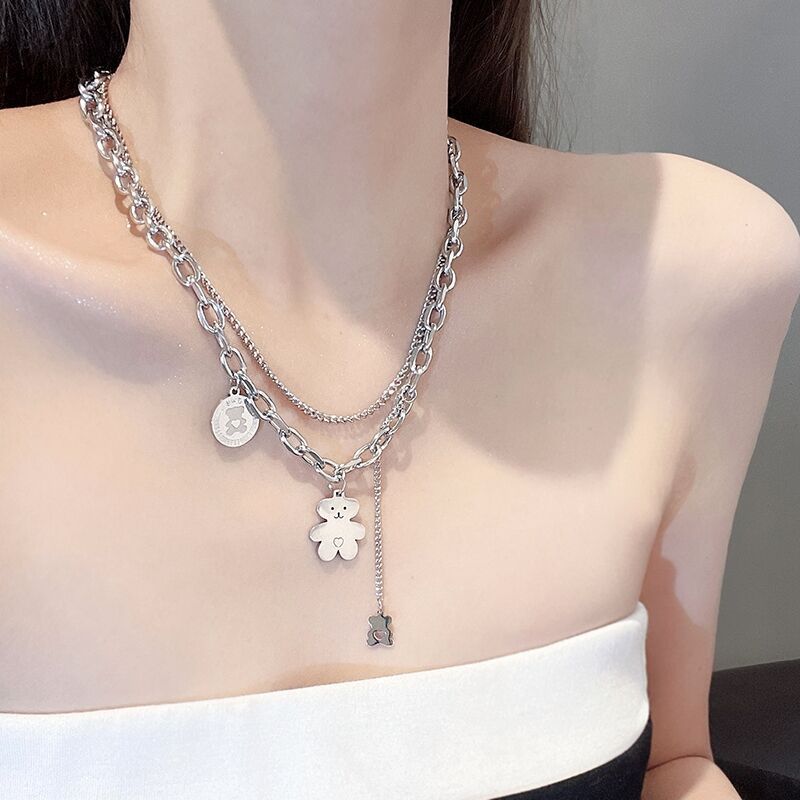 Colliers en titane de conception Hip Hop minoritaire de luxe léger