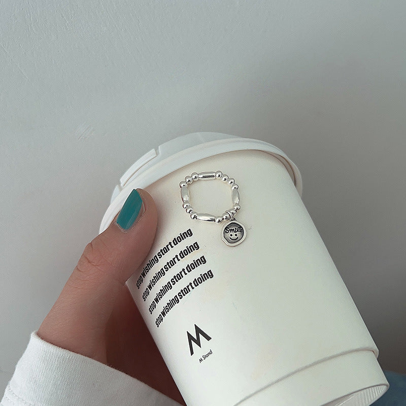 Women's Exquisite Small Flower Letter Love Christmas Rings