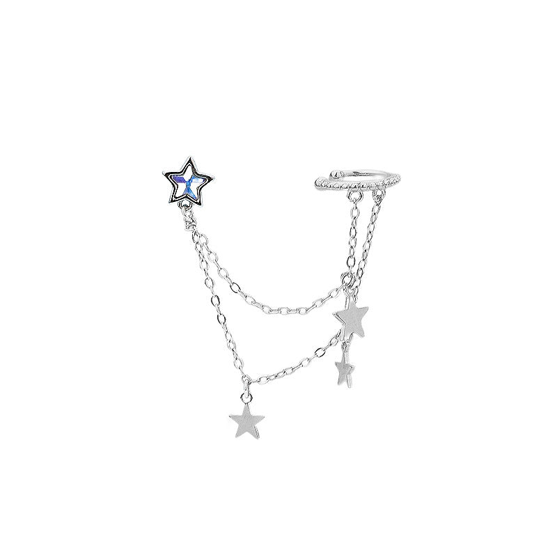 Star Tassel Unique Creative One-piece Long Earrings