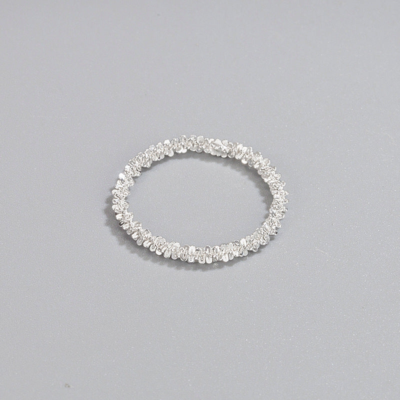 Einfache Blumenkohl-Armbänder im Kaltstil aus Sterlingsilber
