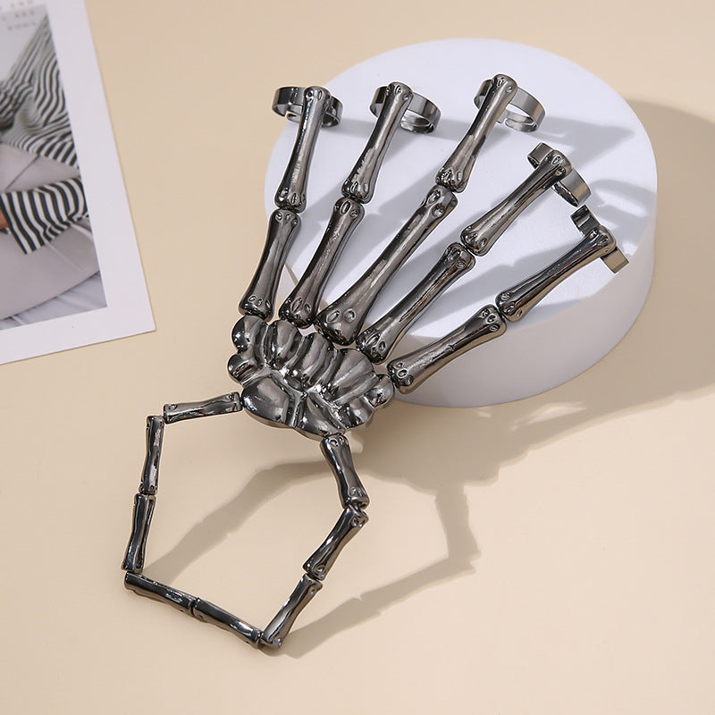 Personality Punk Skull Hand Bone Five Bracelets