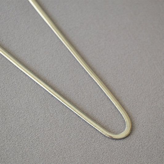 Colliers en laiton plaqué or pour femmes, comme un serpent plat