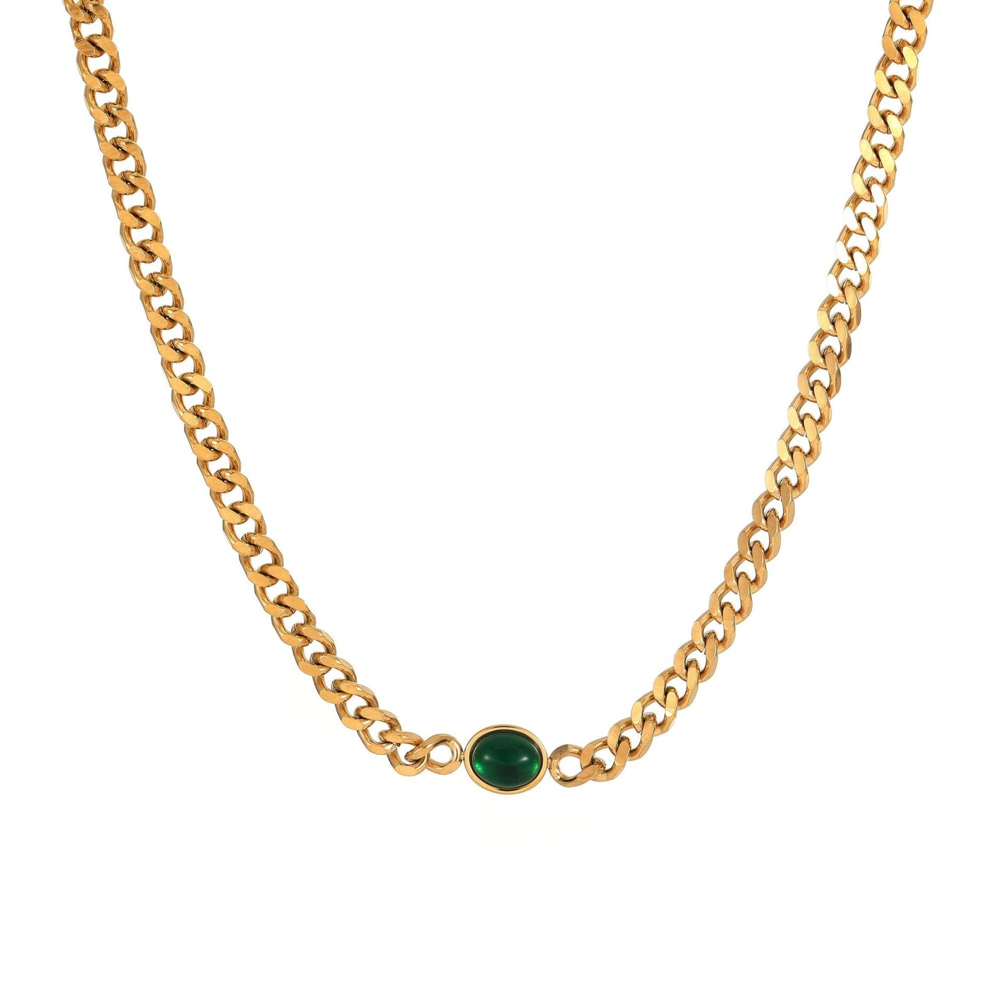 Ensemble en acier inoxydable, colliers de chaîne de meulage de luxe légers