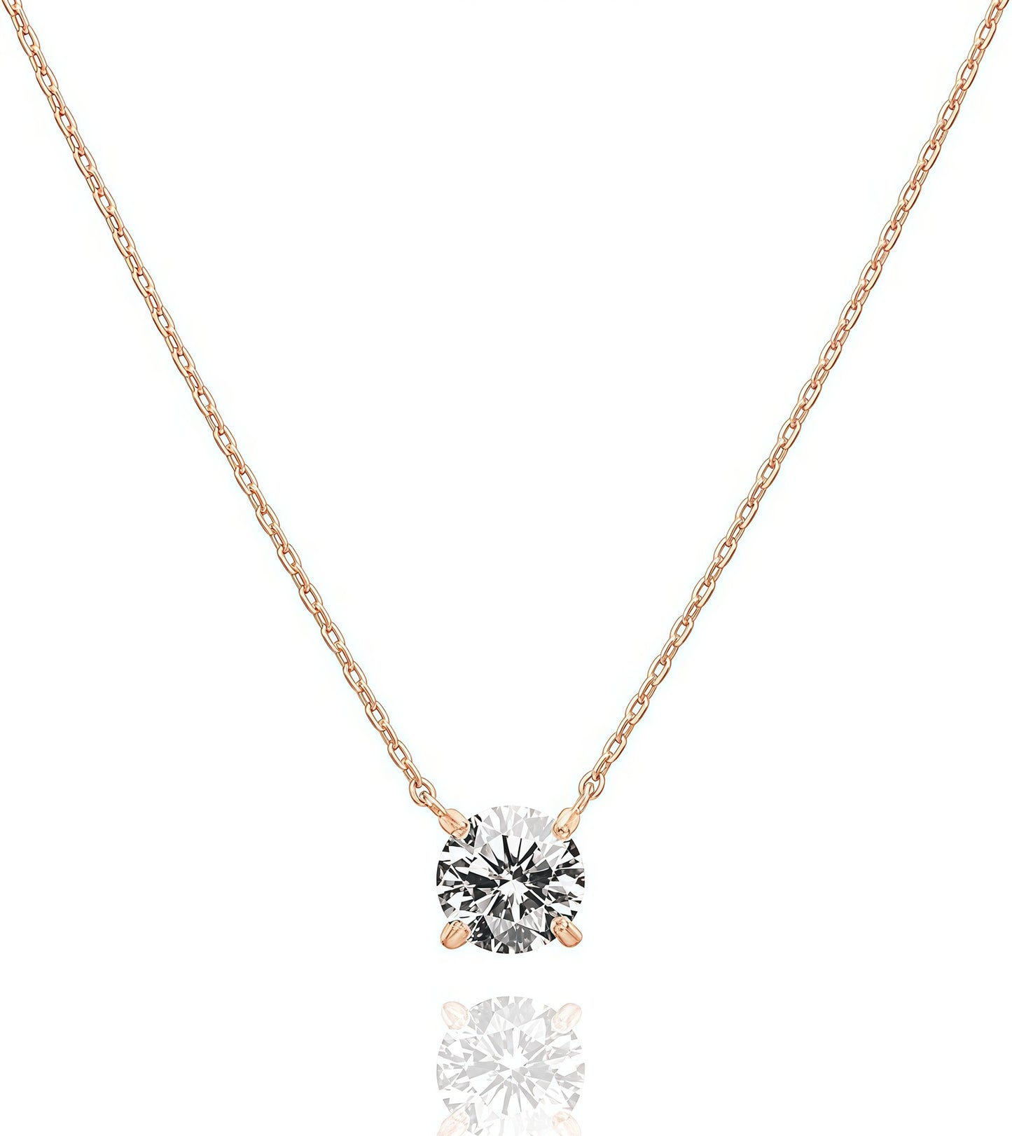 Women's Popular Fashion Classic Four Claw 2 Karat Simulation Pendants
