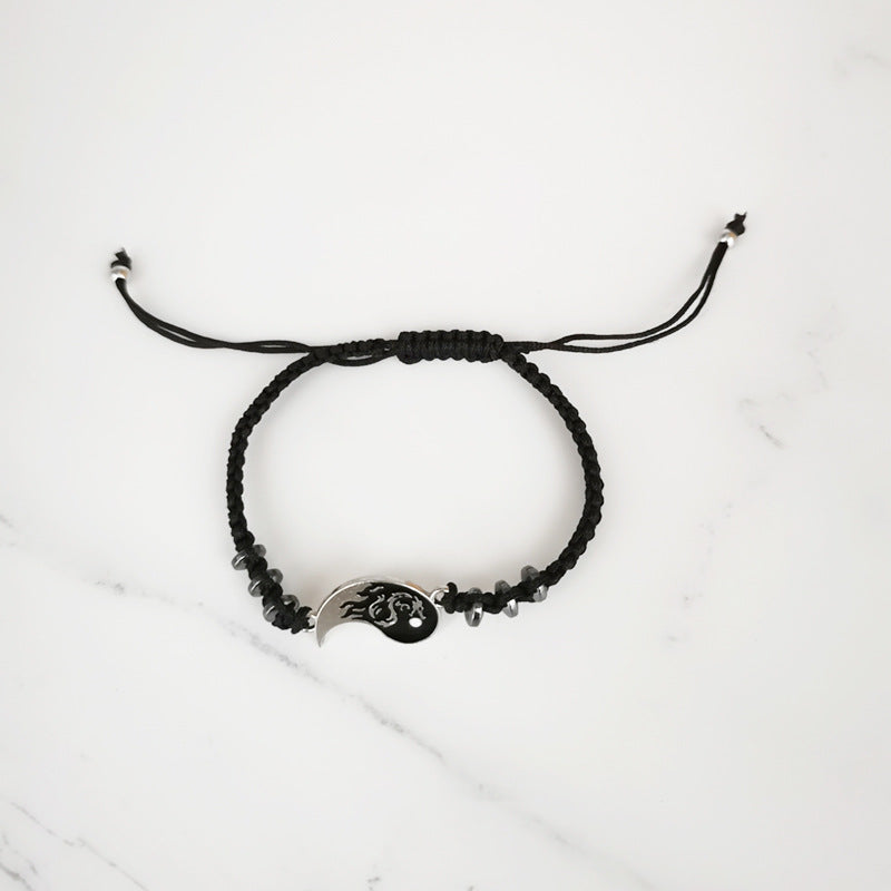 Drachentotem geflochtene handgewebte Hämatit-Tai-Armbänder für Paare