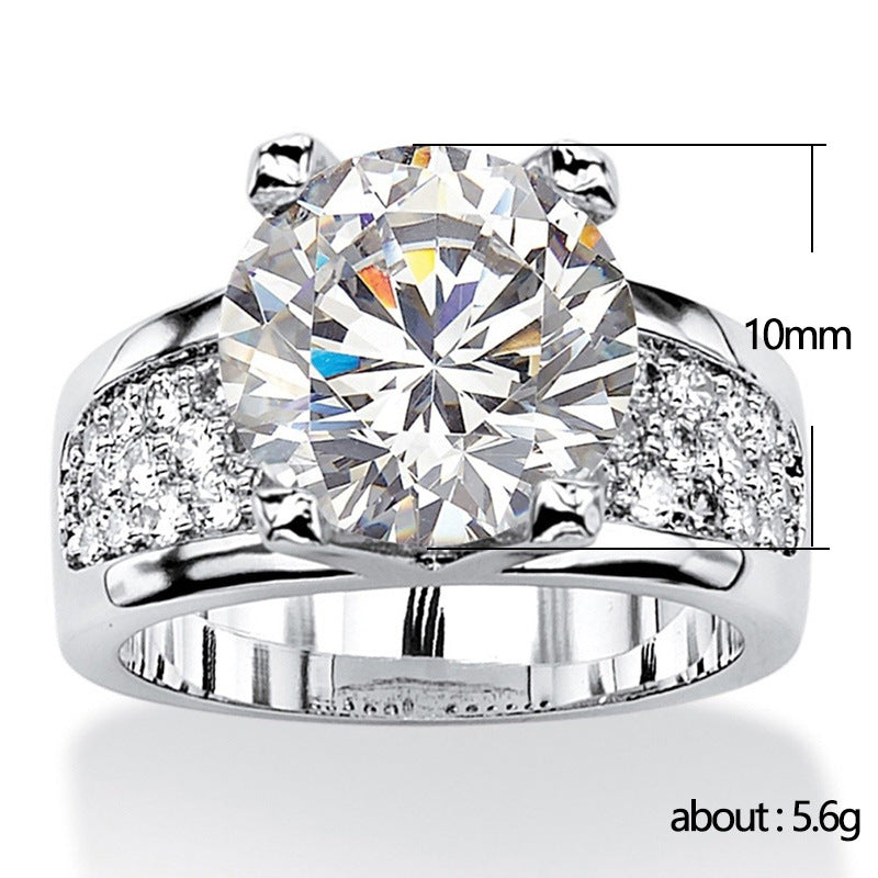 Ornament Fashion Creative Zircon Gemstone Wedding Week Rings