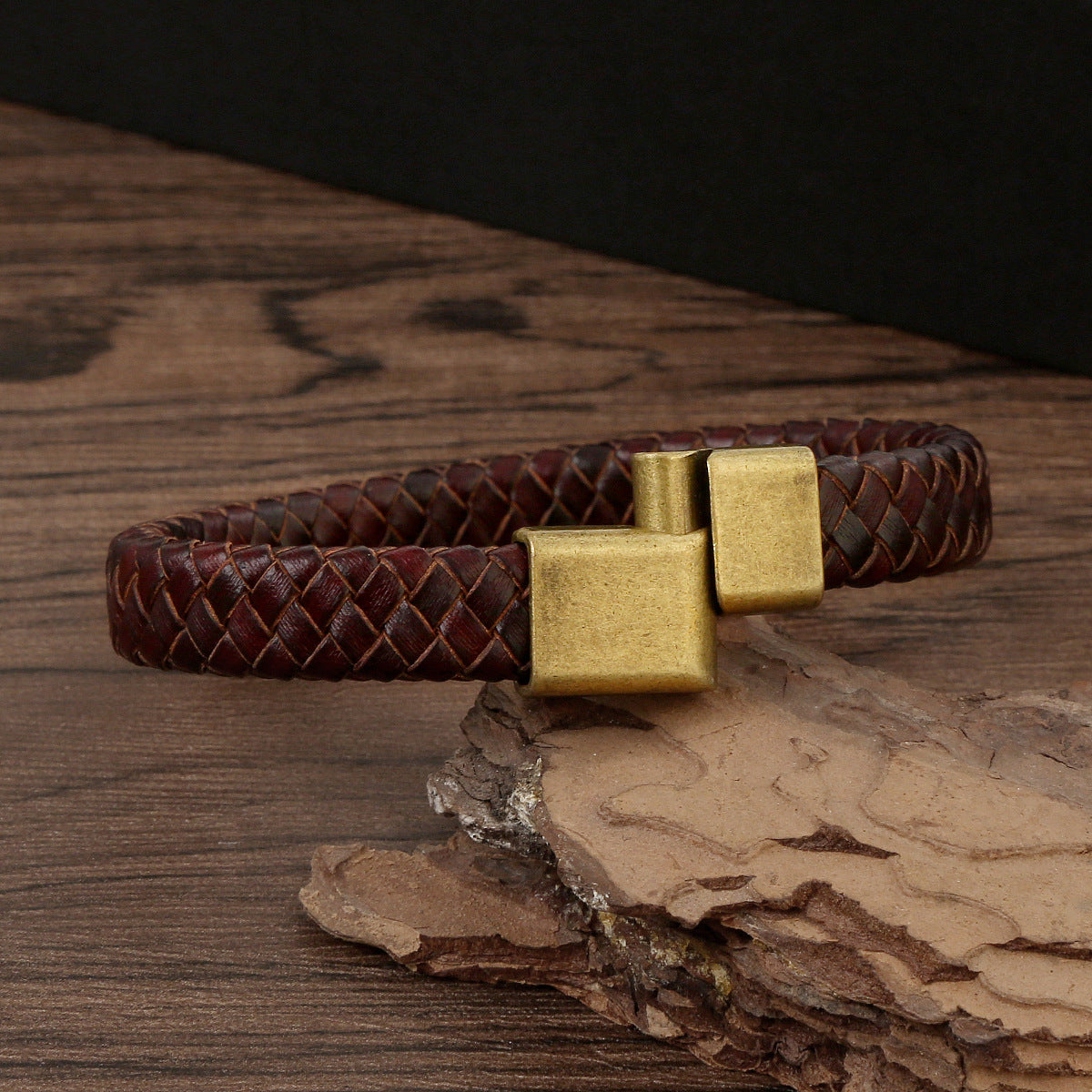 Men's Fashion Jewelry Genuine Leather Handmade Magnetic Bracelets