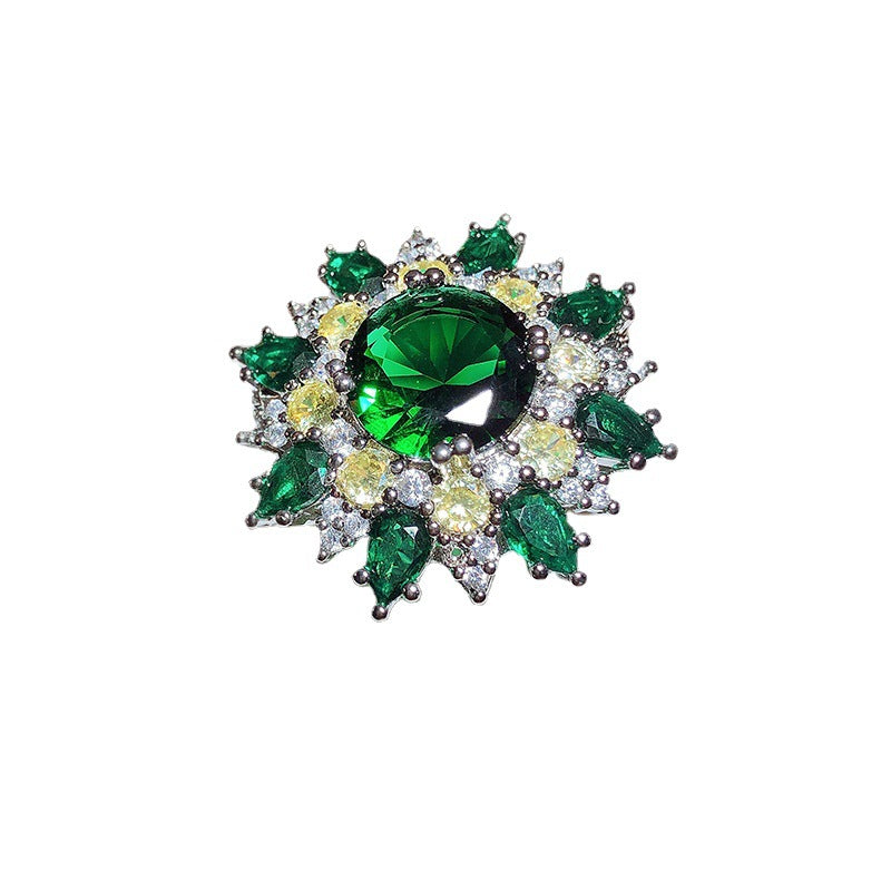 Zircon Fashion Big Personality Trendy Decorative Water Drop Rings