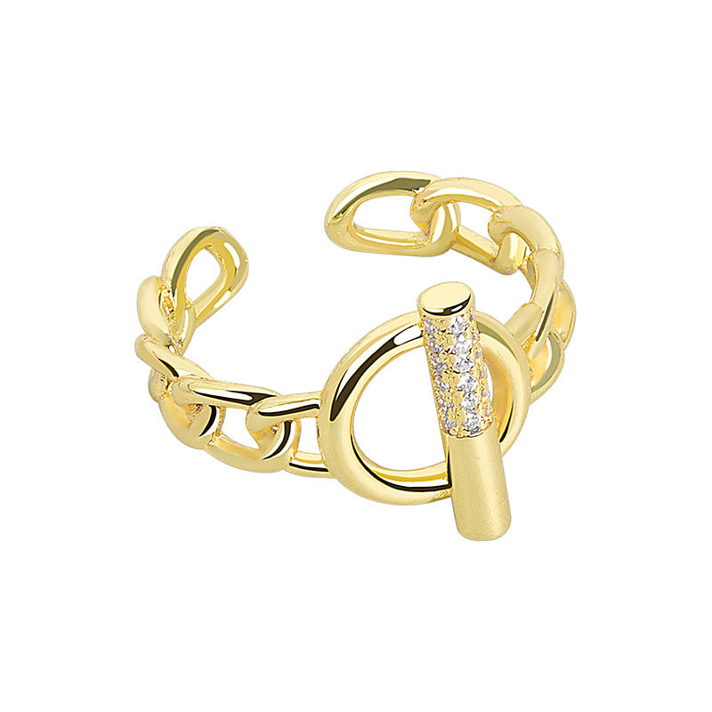 Women's Buckle Chain Light Luxury Index Finger Rings