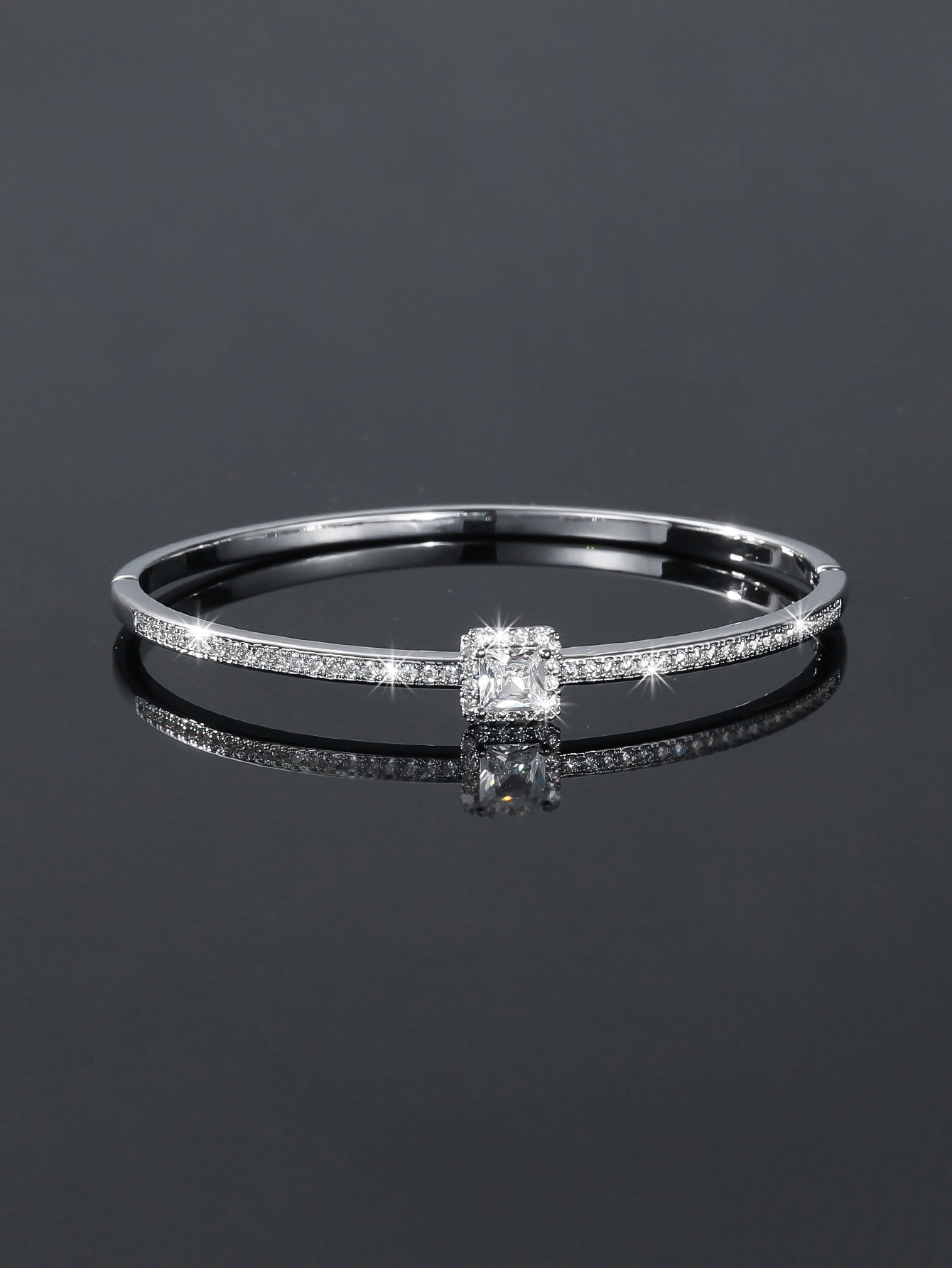 Women's Square Zircon Fashion Unique Temperament Simple Bracelet